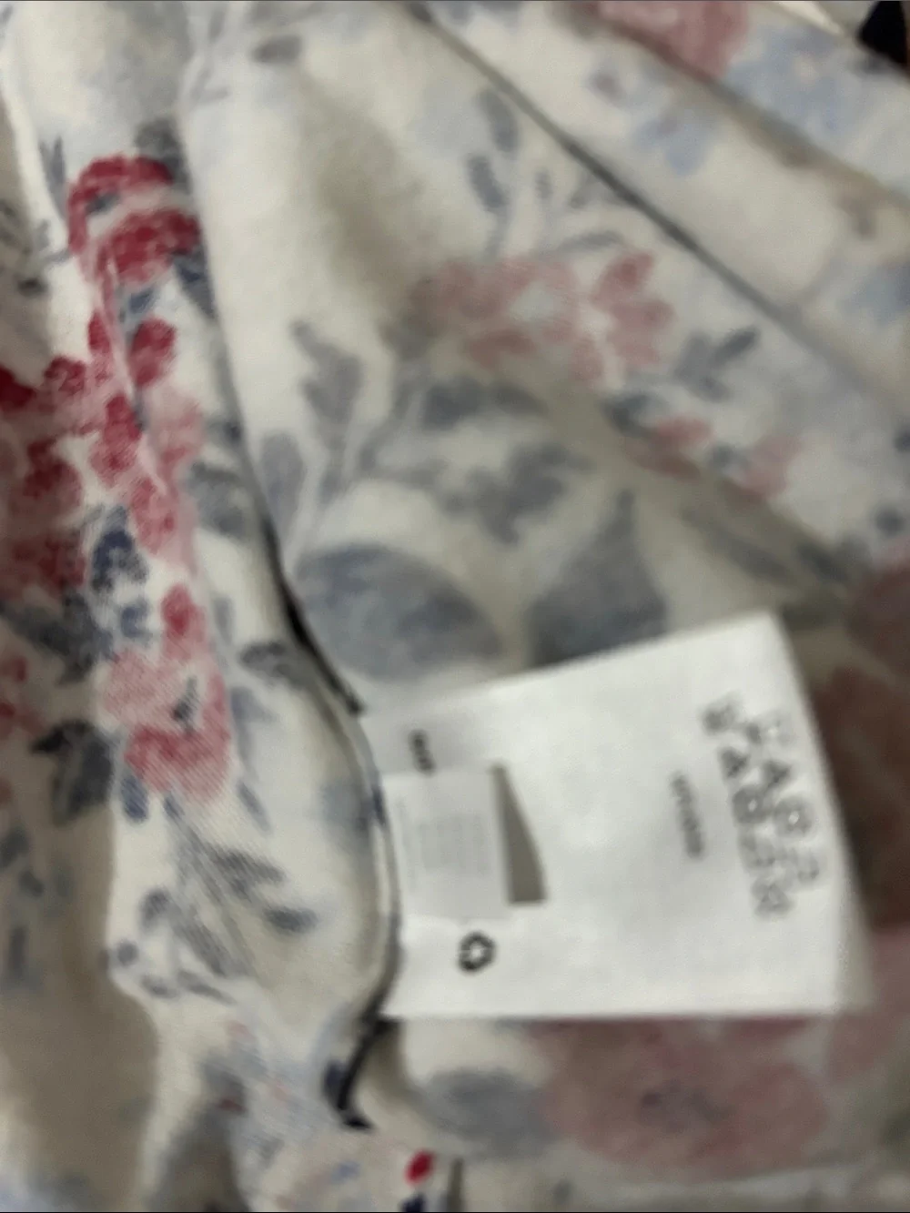Karen Scott White Floral Cardigan with Red, Navy & Yellow Blooms
